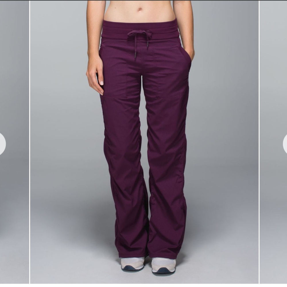 Rare Lululemon Dance Studio Pant ii Lined Size 8 Plum Purple